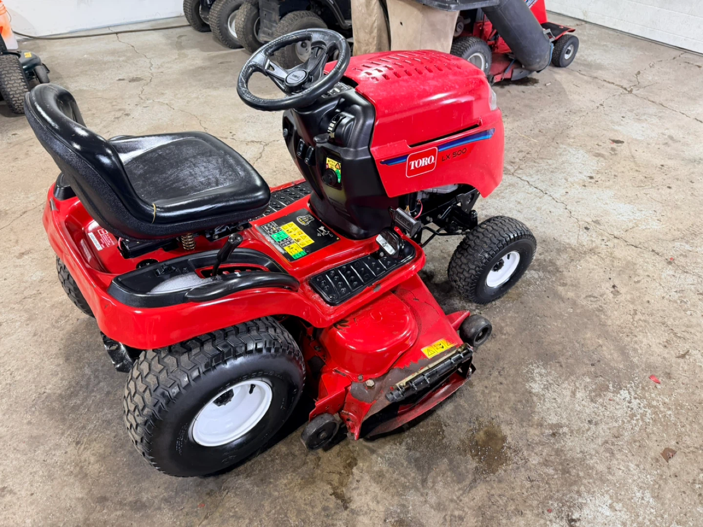 Toro riding mower ready to go