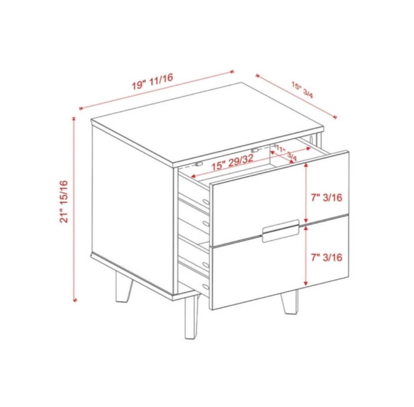 Bedroom set MCM dresser and nightstand - photo 4