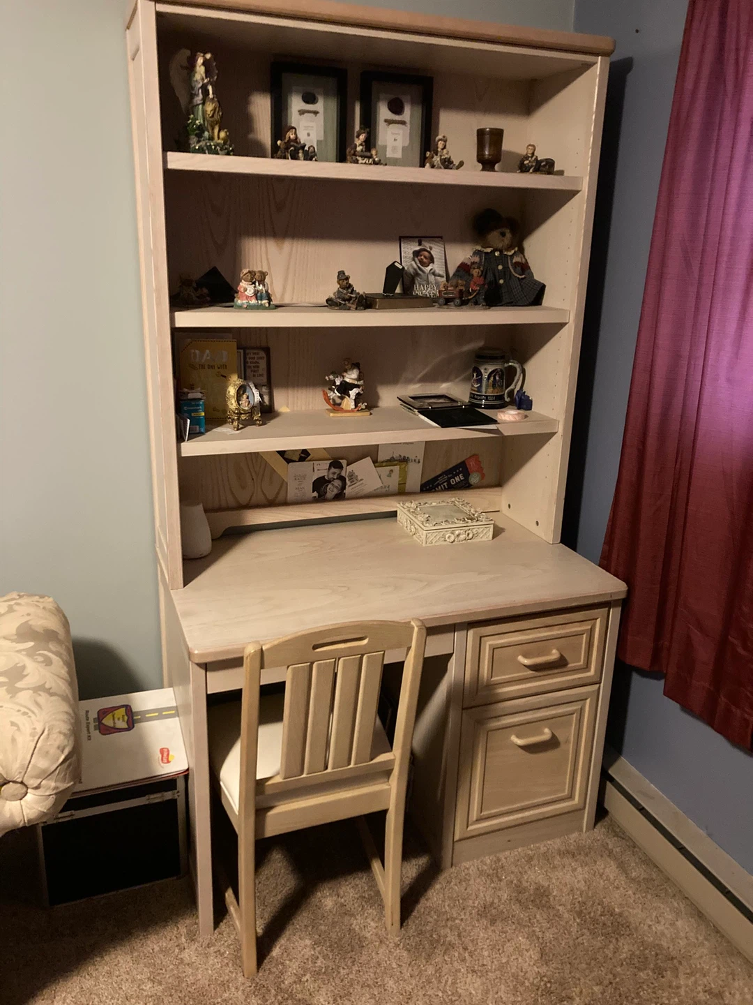 Twin Bed Frame with Drawers and Chaise Lounge Set - photo 3