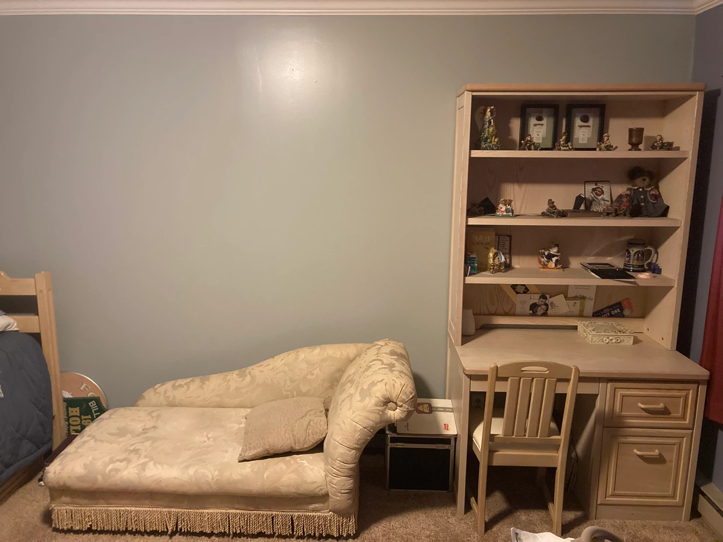 Twin Bed Frame with Drawers and Chaise Lounge Set - photo 2