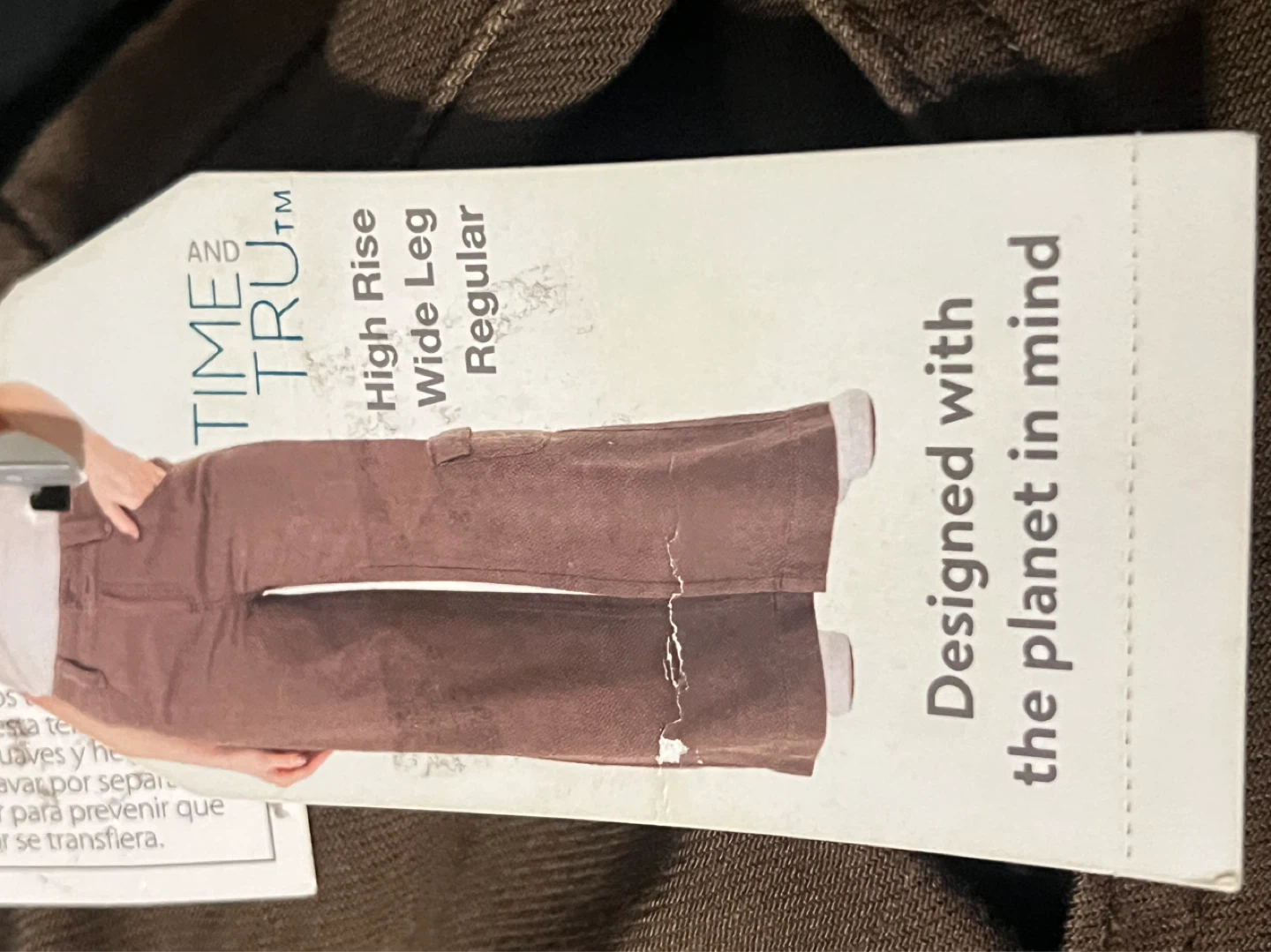 Time and Tru High Rise Wide Leg Pants Size 16 Brown