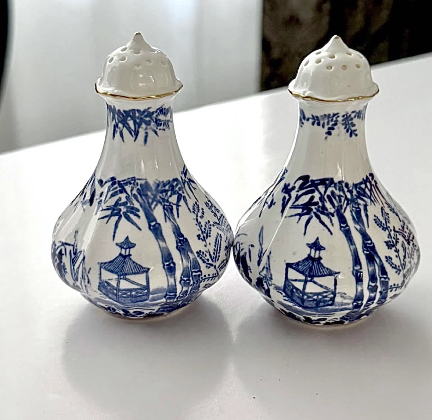 Royal Crown Derby Mikado salt and pepper shakers