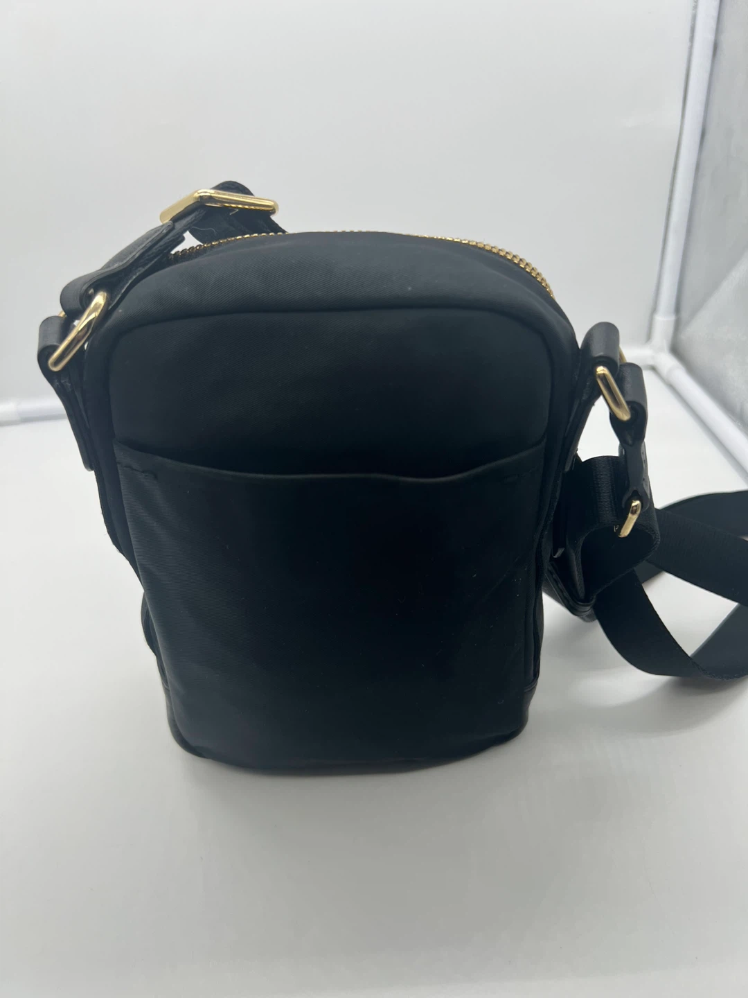 TUMI Ruma Black Nylon Leather Trim Phone Travel Crossbody Unisex - photo 5