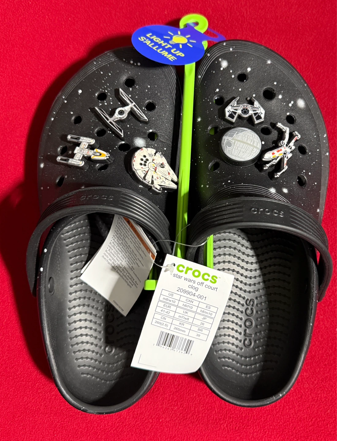 Crocs Star Wars Off Court Clog Black Size W10 M8