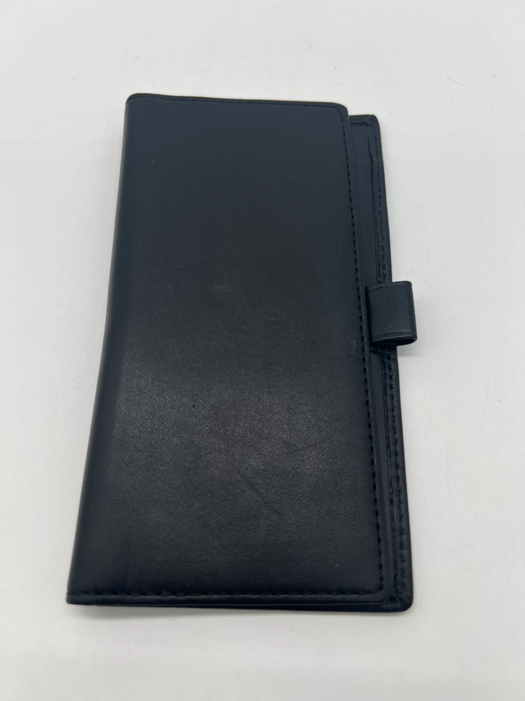 COACH VINTAGE Black Leather Checkbook Wallet Cover Unisex Pen - photo 2