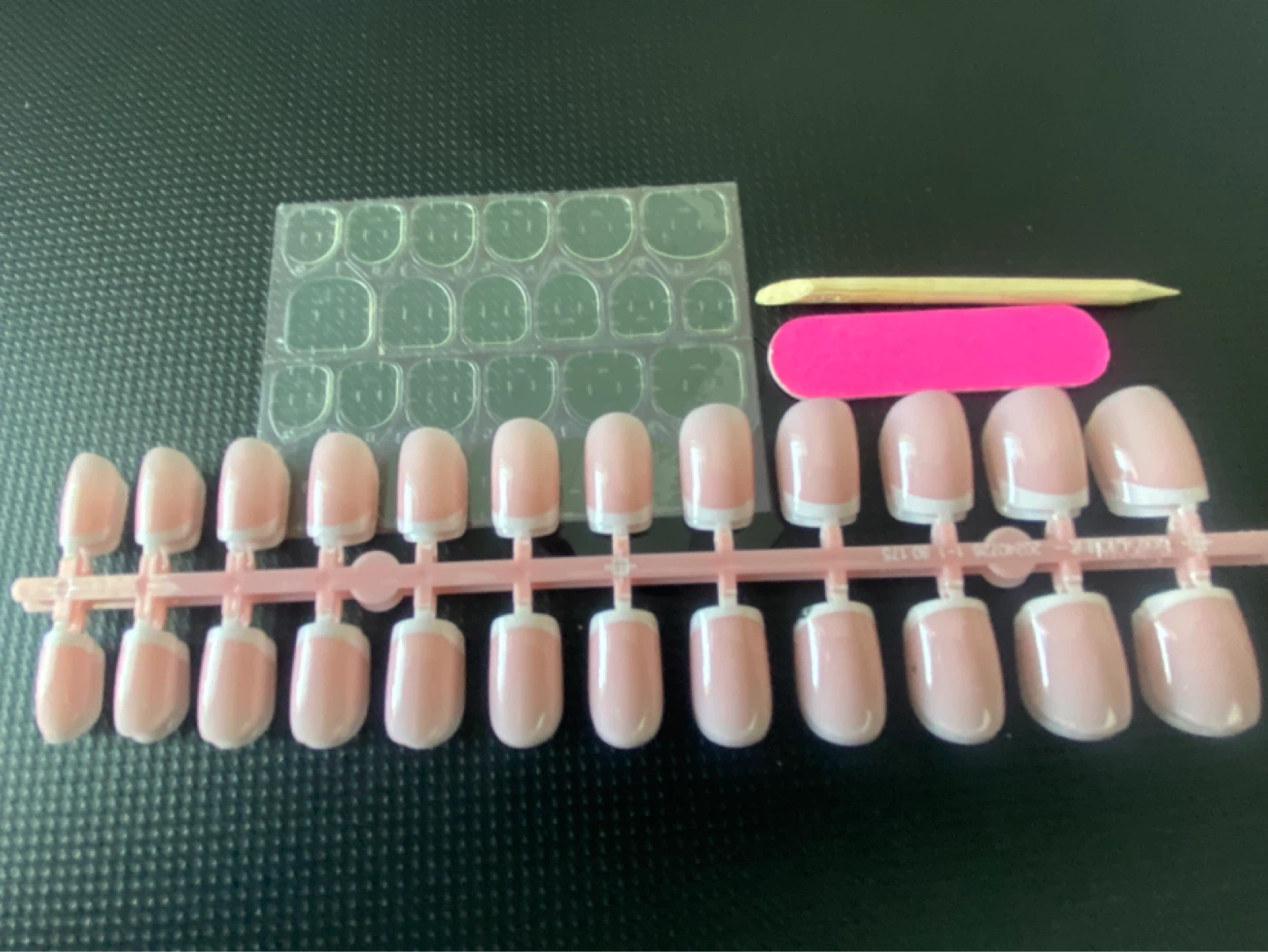 Press-On French Tip Nails with Adhesive Tabs & File