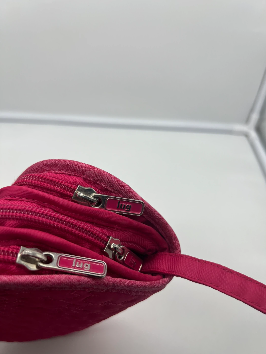 NEW LUG Flipper Rose Pink Quilted Nylon Multi Jewelry Case Pouch - photo 5