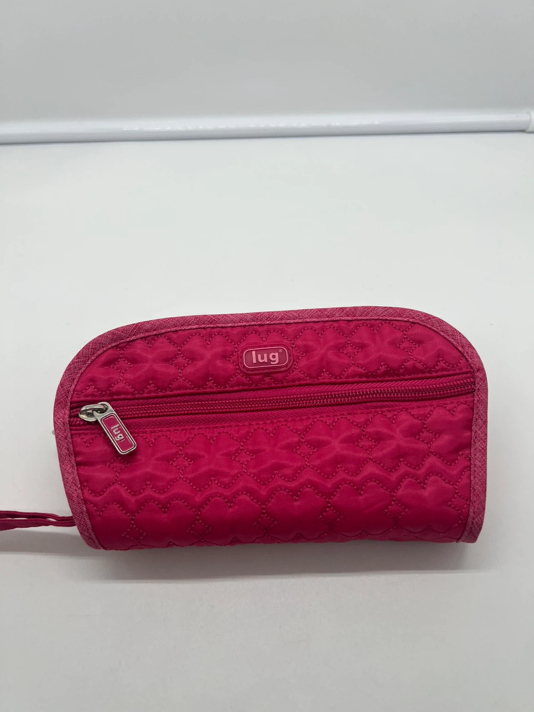 NEW LUG Flipper Rose Pink Quilted Nylon Multi Jewelry Case Pouch