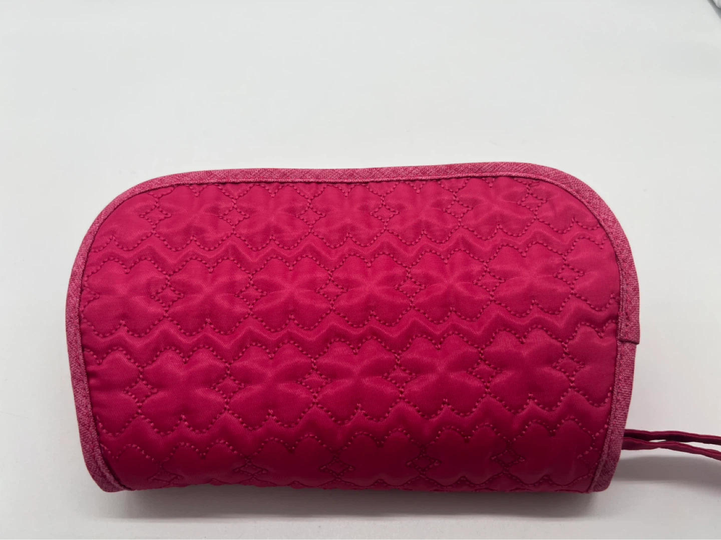 NEW LUG Flipper Rose Pink Quilted Nylon Multi Jewelry Case Pouch - photo 4