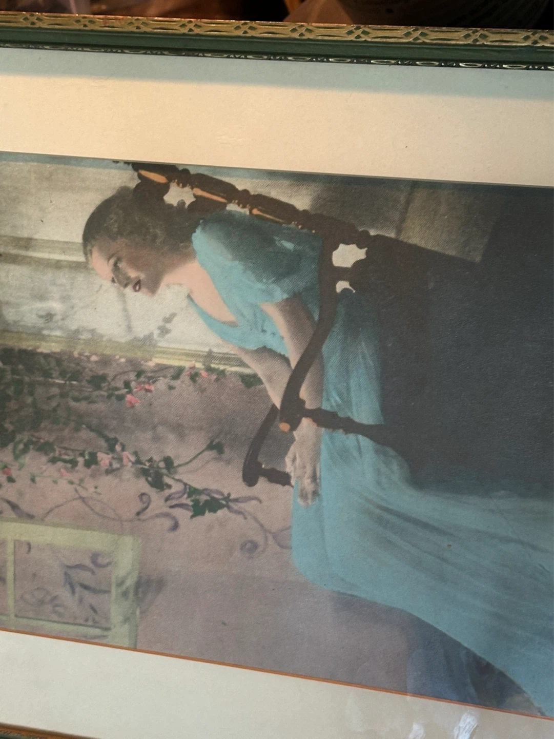 Antique Portrait of a blonde woman titled “ silence” - photo 5