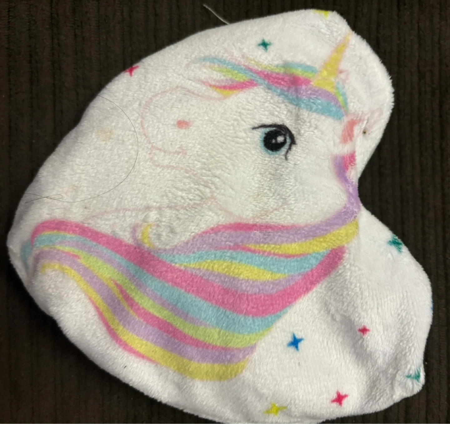 White Plush Unicorn hand warmer