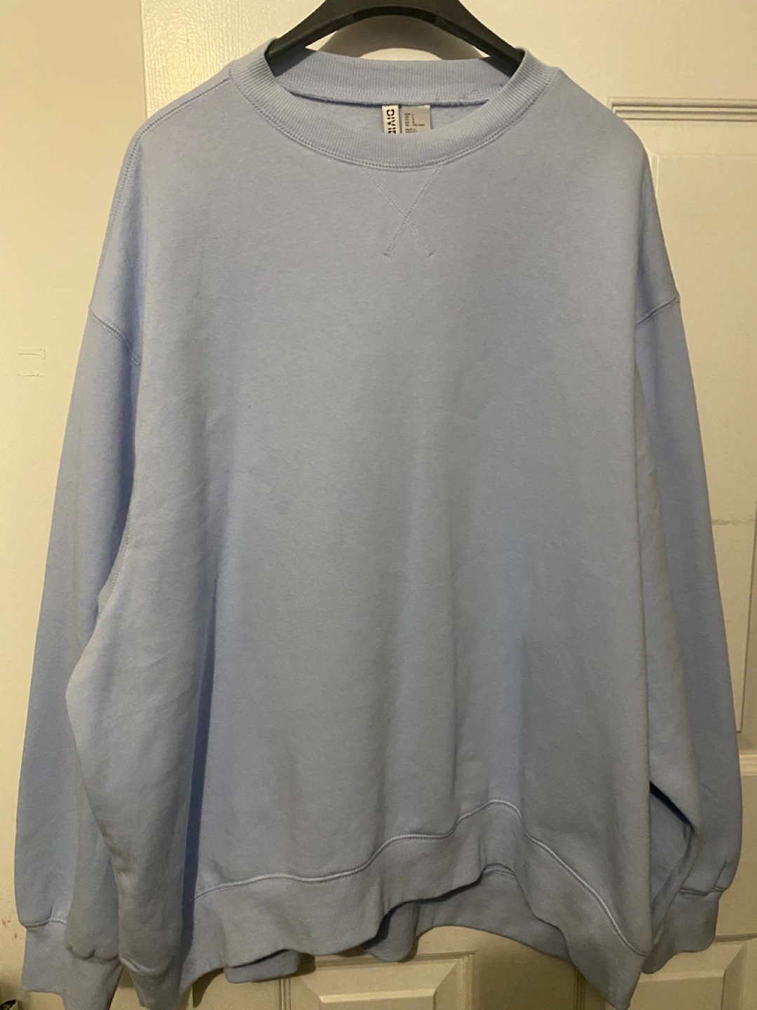 H&M Divided Light Blue Crewneck Sweatshirt - Size L