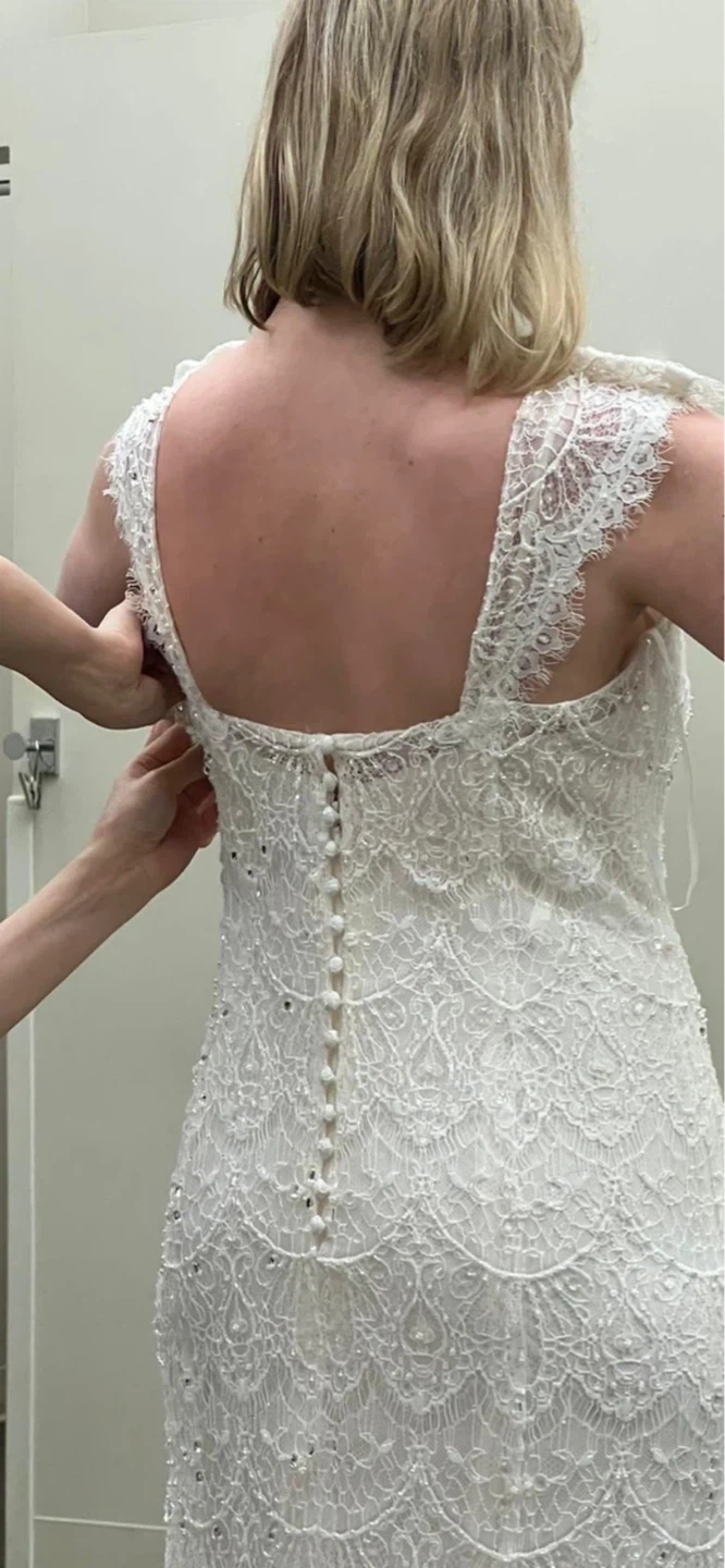White Lace Wedding Dress - photo 3