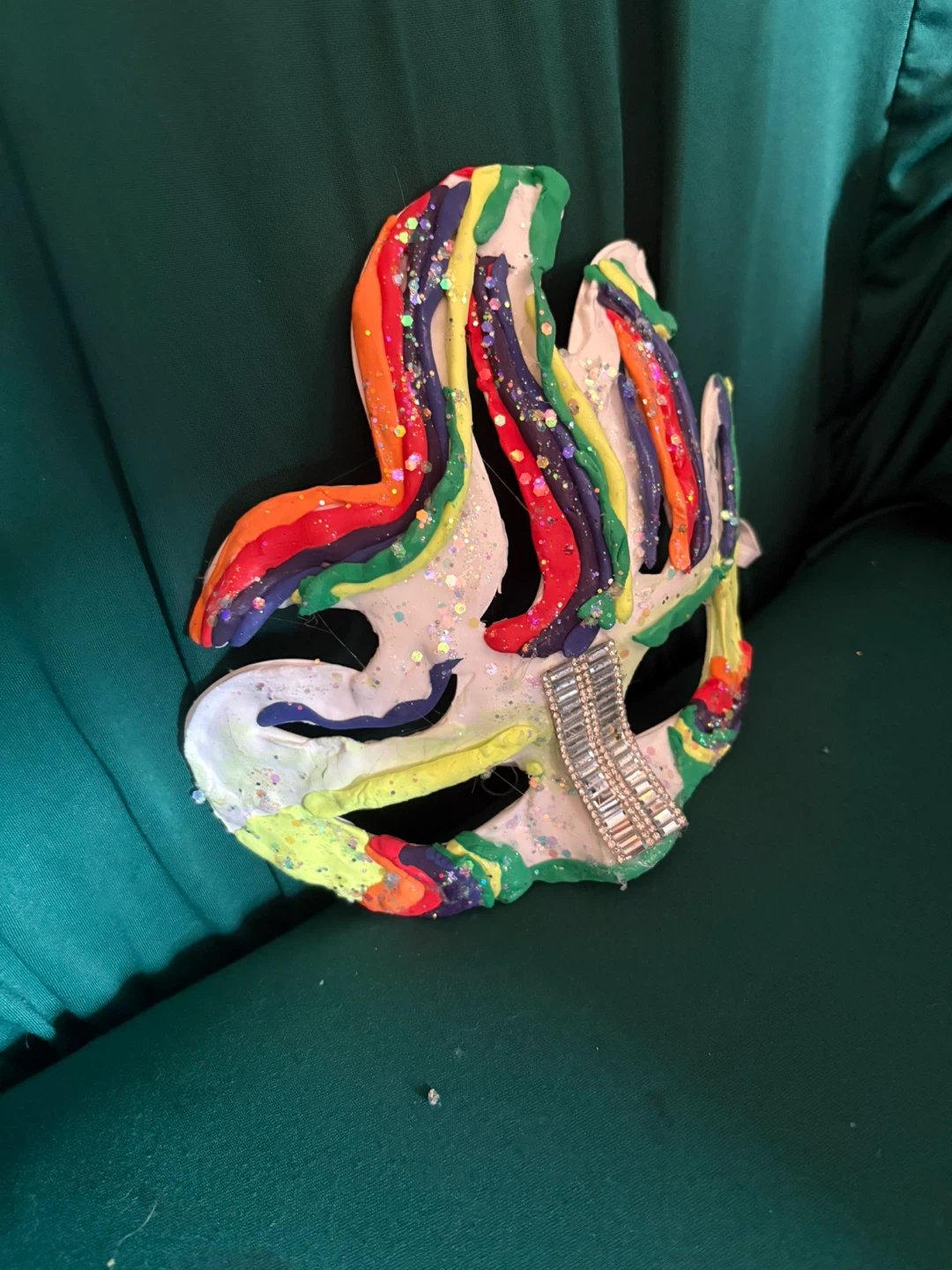Handmade Rainbow Mask - one of a kind! - photo 3