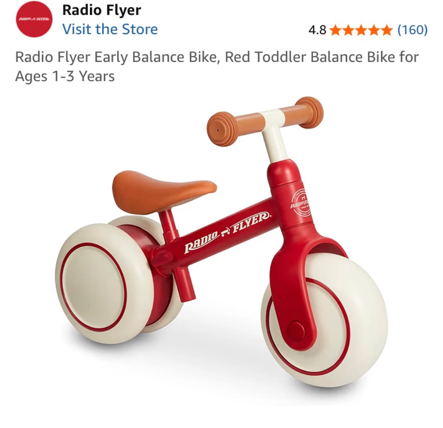 New Radio Flyer Early Toddler Balance Bike