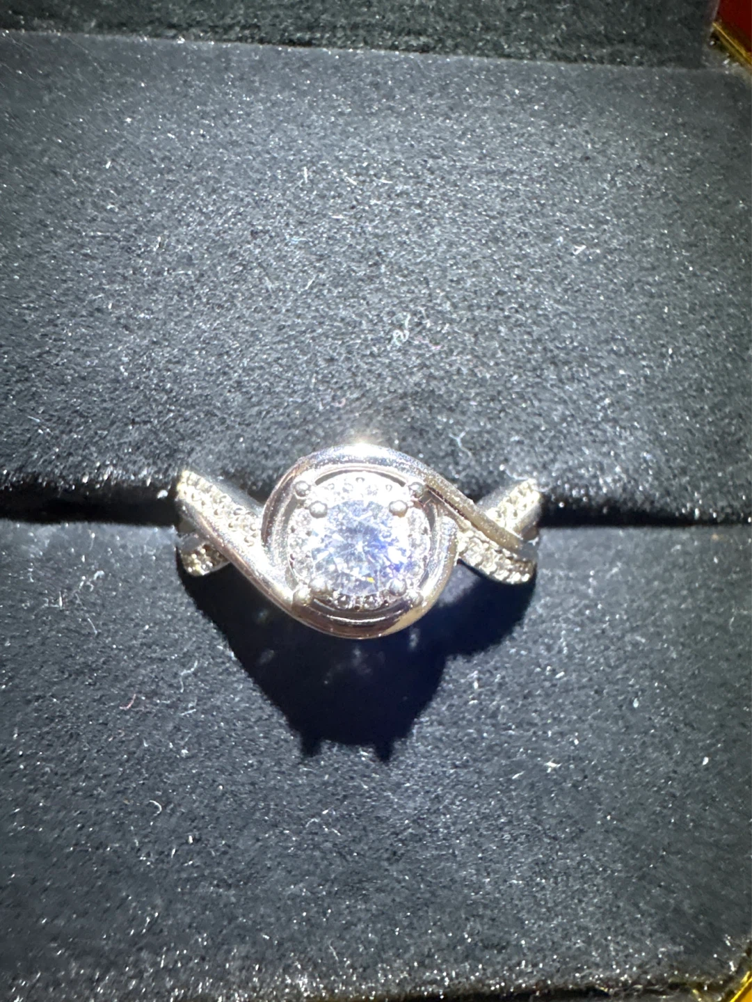 Sparkling Moissonite Ring in sterling silver