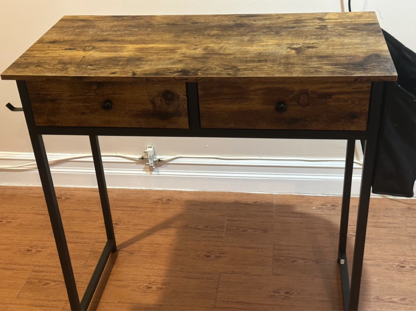Rustic Wood Desk with 2 Fabric Drawers - photo 3