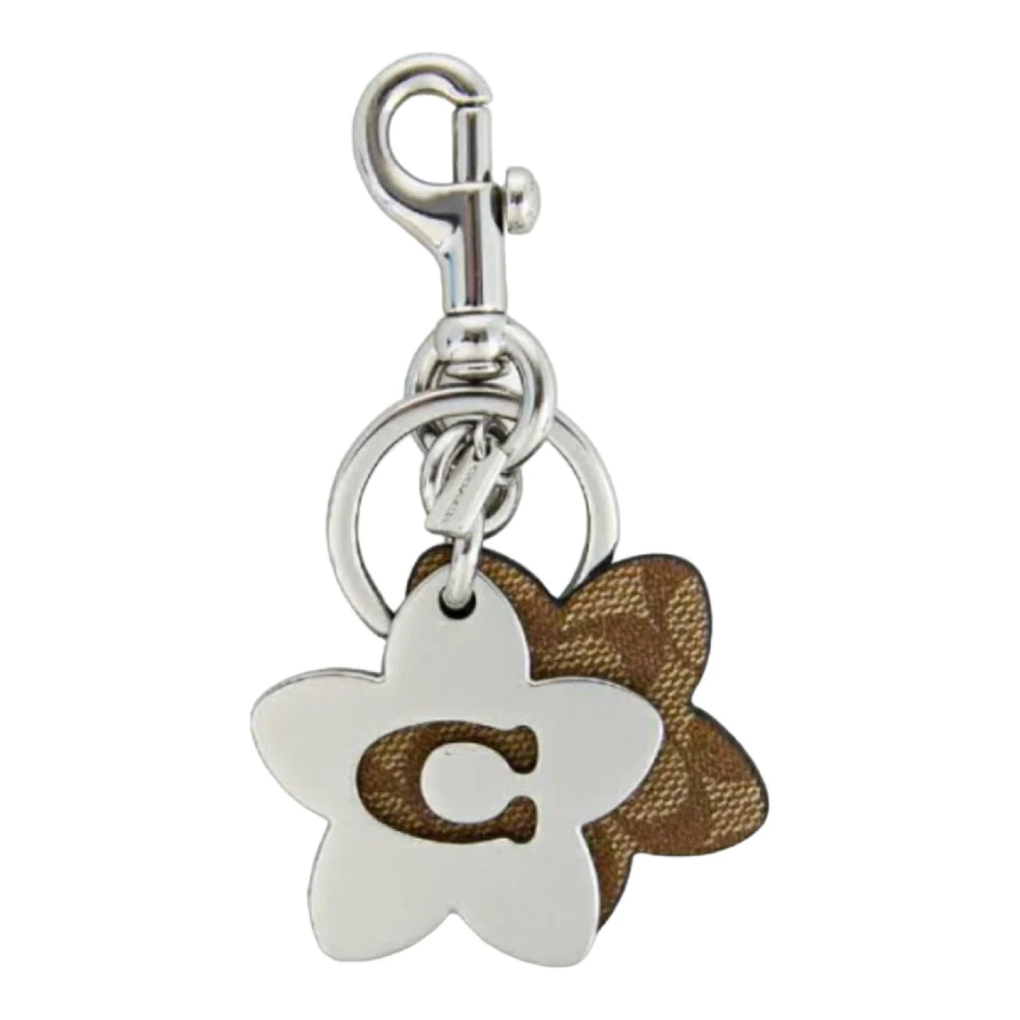 NEW COACH C4316 Wildflower Sig Coated Canvas Key Ring Bag Charm - photo 3