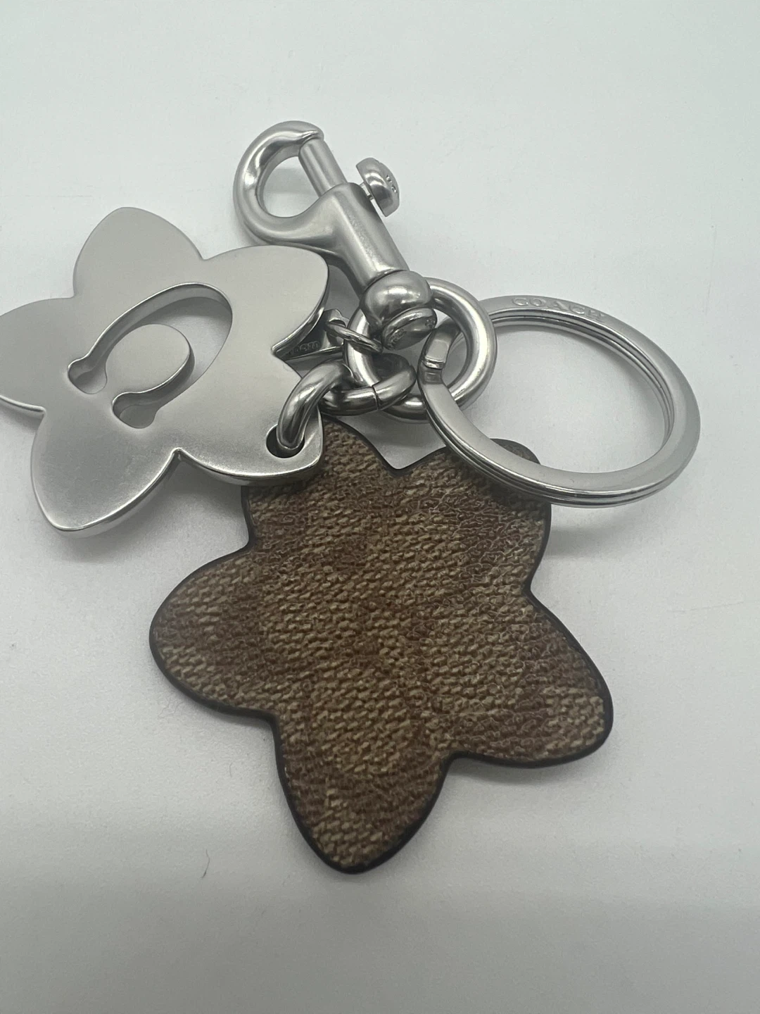 NEW COACH C4316 Wildflower Sig Coated Canvas Key Ring Bag Charm - photo 5