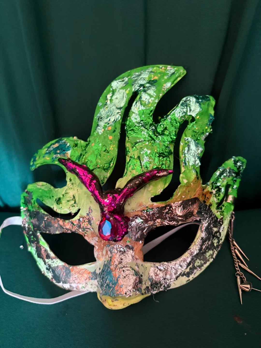 Decorative Mask with Horn Detail - photo 3