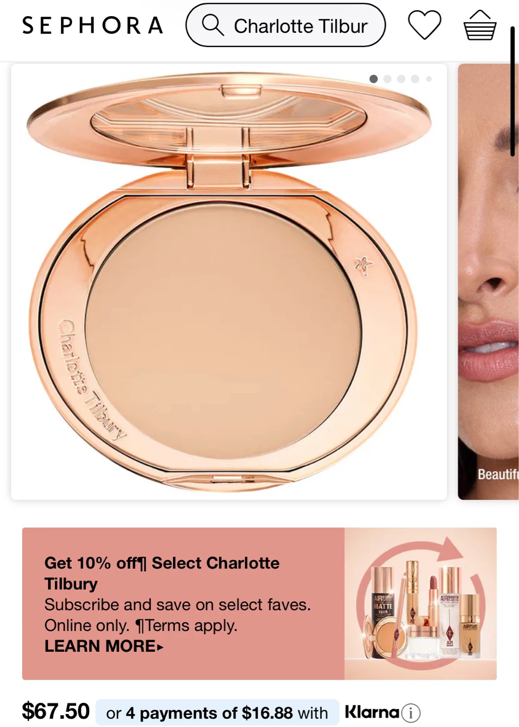 Charlotte Tilbury Airbrush Flawless Finish Powder - Medium 2 - photo 4