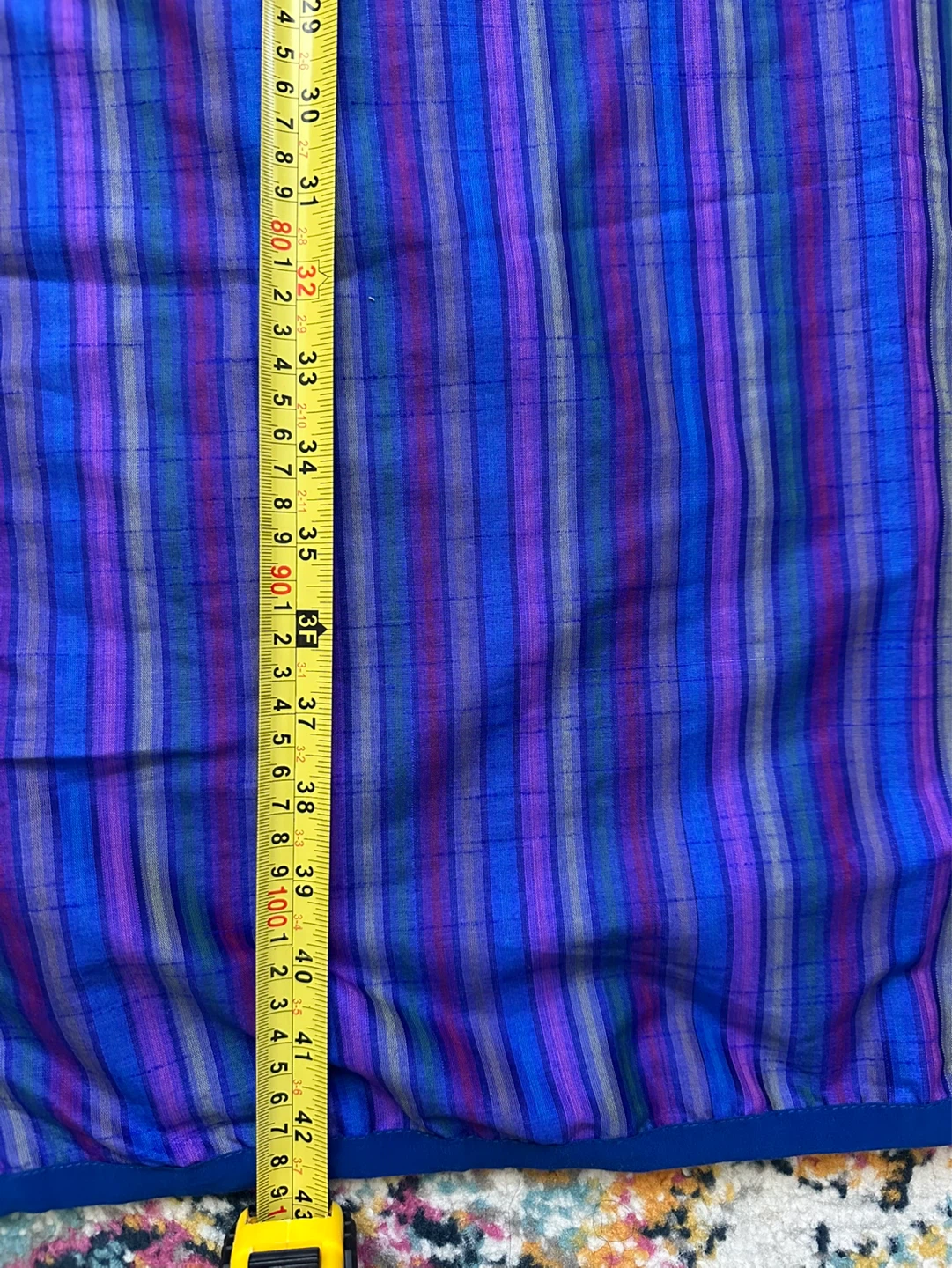 Blue Striped Embroidered Kurti with Dupatta - photo 4