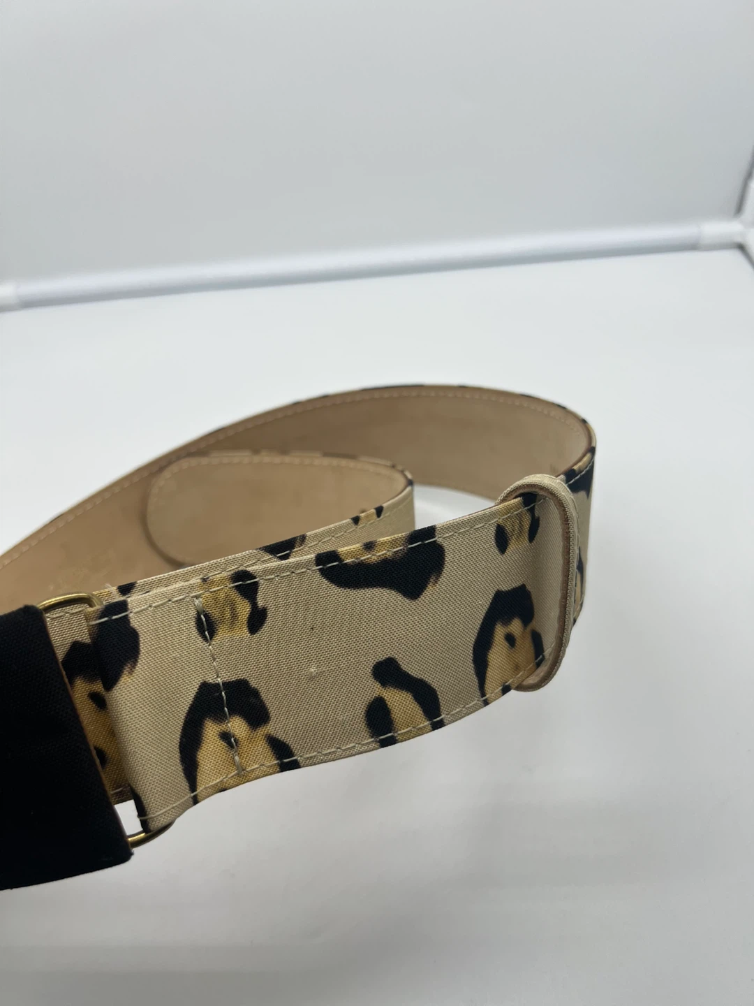 GIMABATTISTA VALLI Leopard Print Leather Lining Waist Belt sz 46 - photo 4