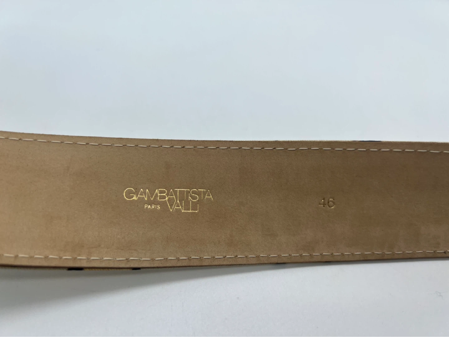 GIMABATTISTA VALLI Leopard Print Leather Lining Waist Belt sz 46 - photo 5