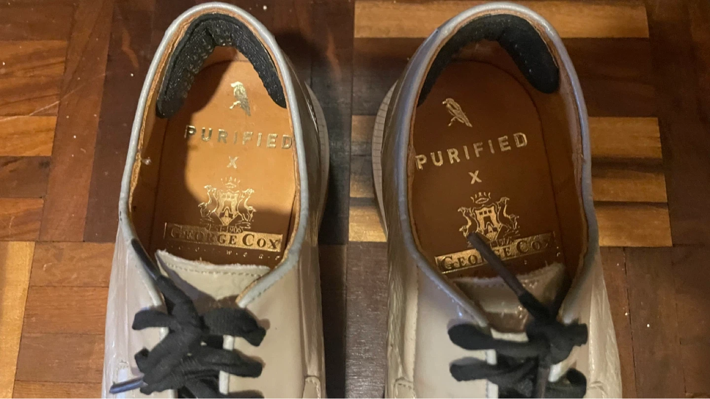 Purified x George Cox patent leather python creeper shoes - photo 3