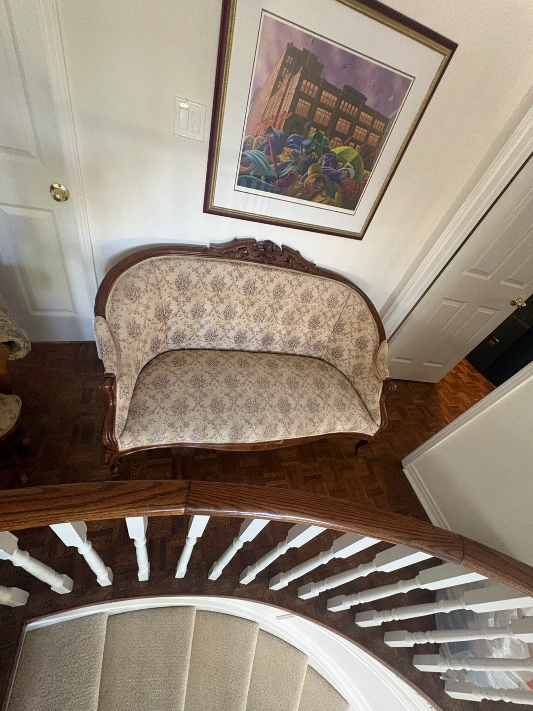 Vintage Loveseat Sofa - Floral Upholstery - photo 2