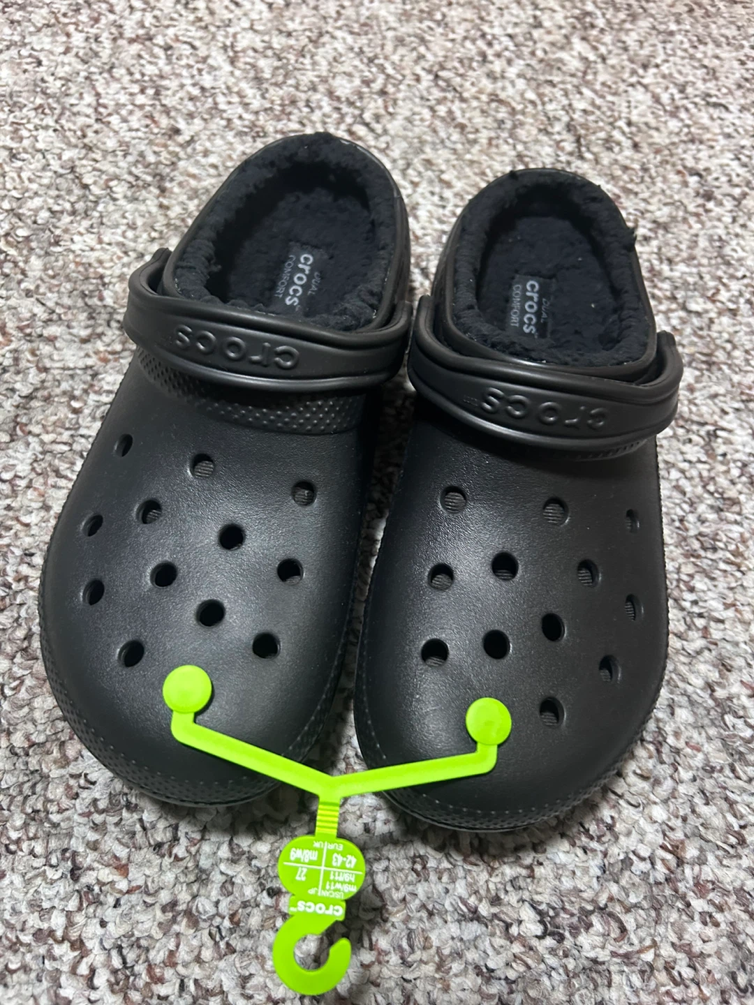 Crocs Classic Lined Clogs Black Size W11/M9 - photo 2