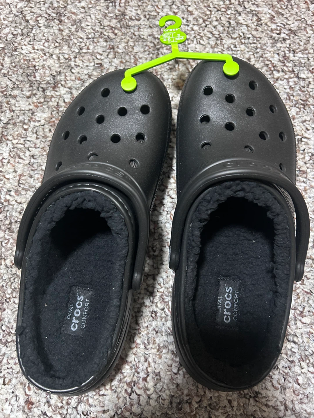 Crocs Classic Lined Clogs Black Size W11/M9