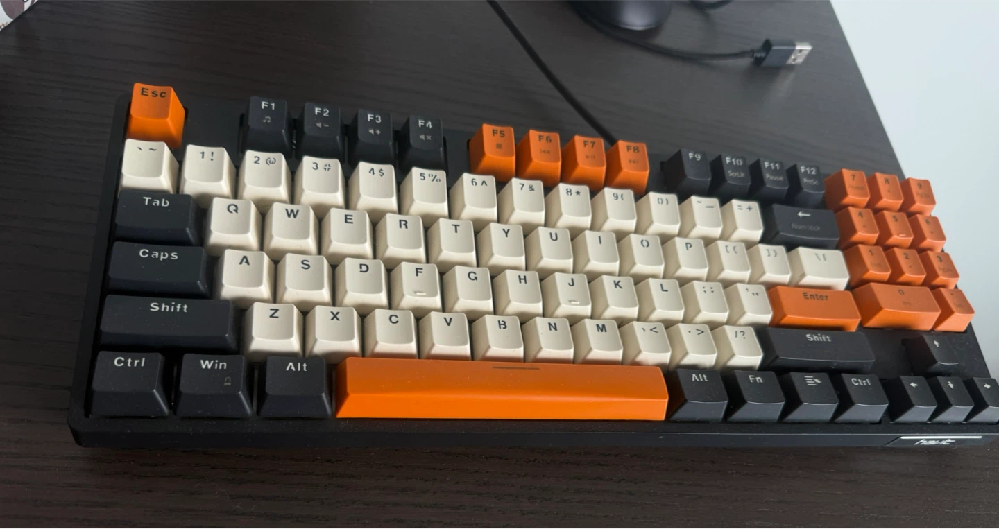 Mechanical Keyboard - Black, White, Orange