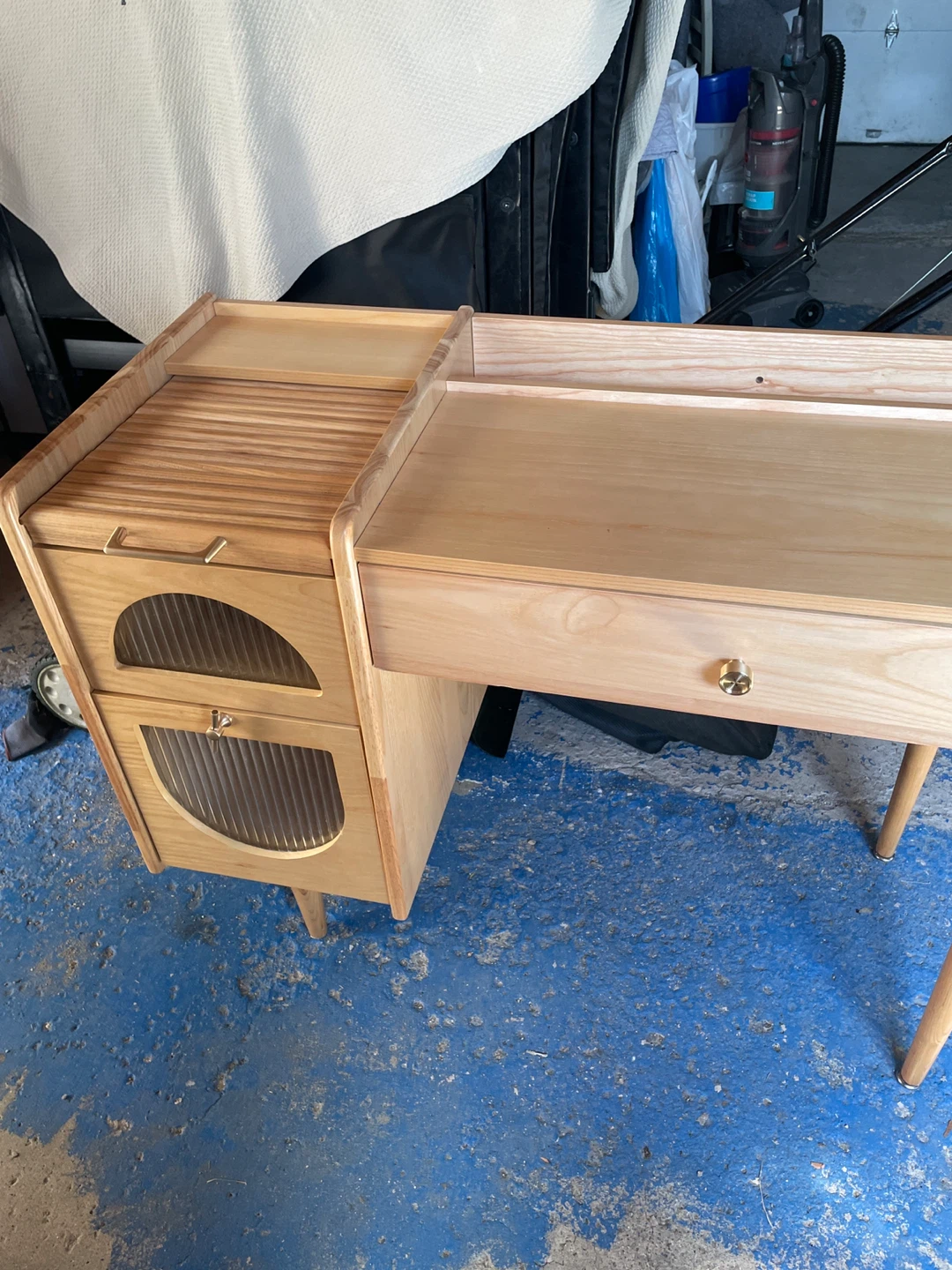 Wooden Writing Desk with Storage Drawers - photo 2
