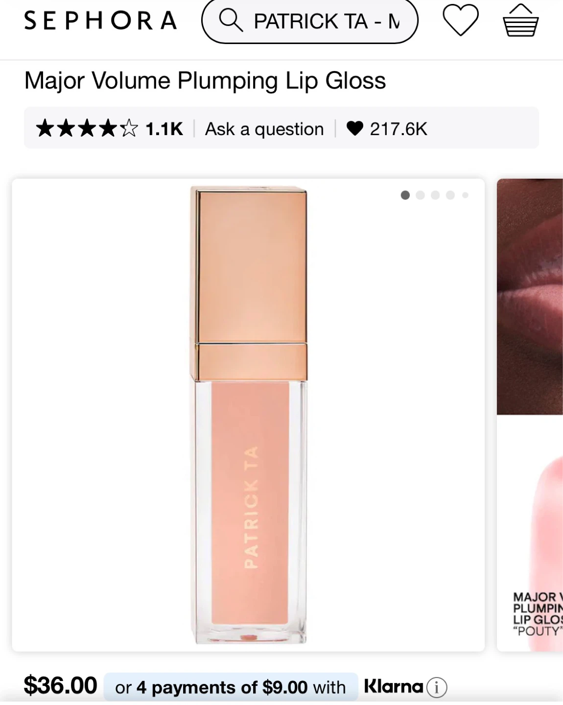 Patrick Ta Major Volume Plumping Gloss in Pouty - photo 3