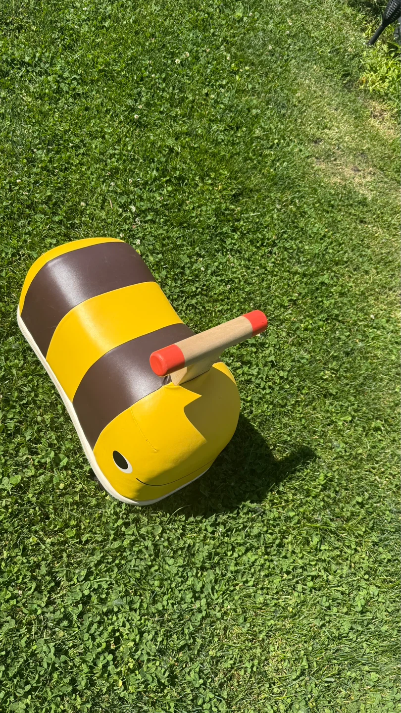 B. toys Wooden Bee Ride-On - Boom Buggy: Toddler Push Toy,