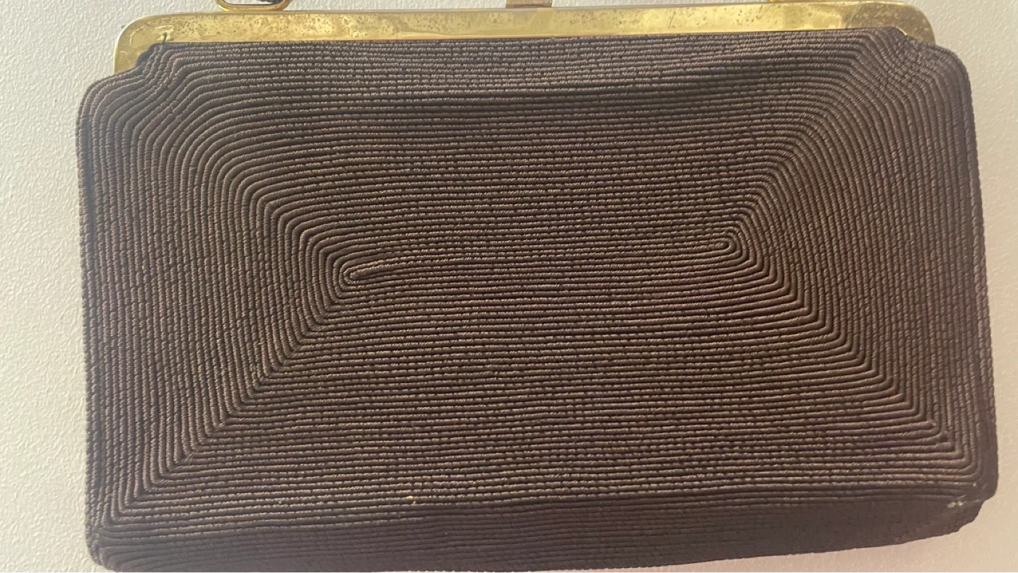 Vintage Brown Woven Handbag - photo 4