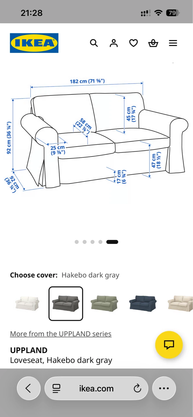 IKEA UPPLAND loveseat Sofa - photo 3