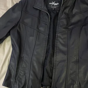 Maxima Leather Black Genuine Leather Jacket