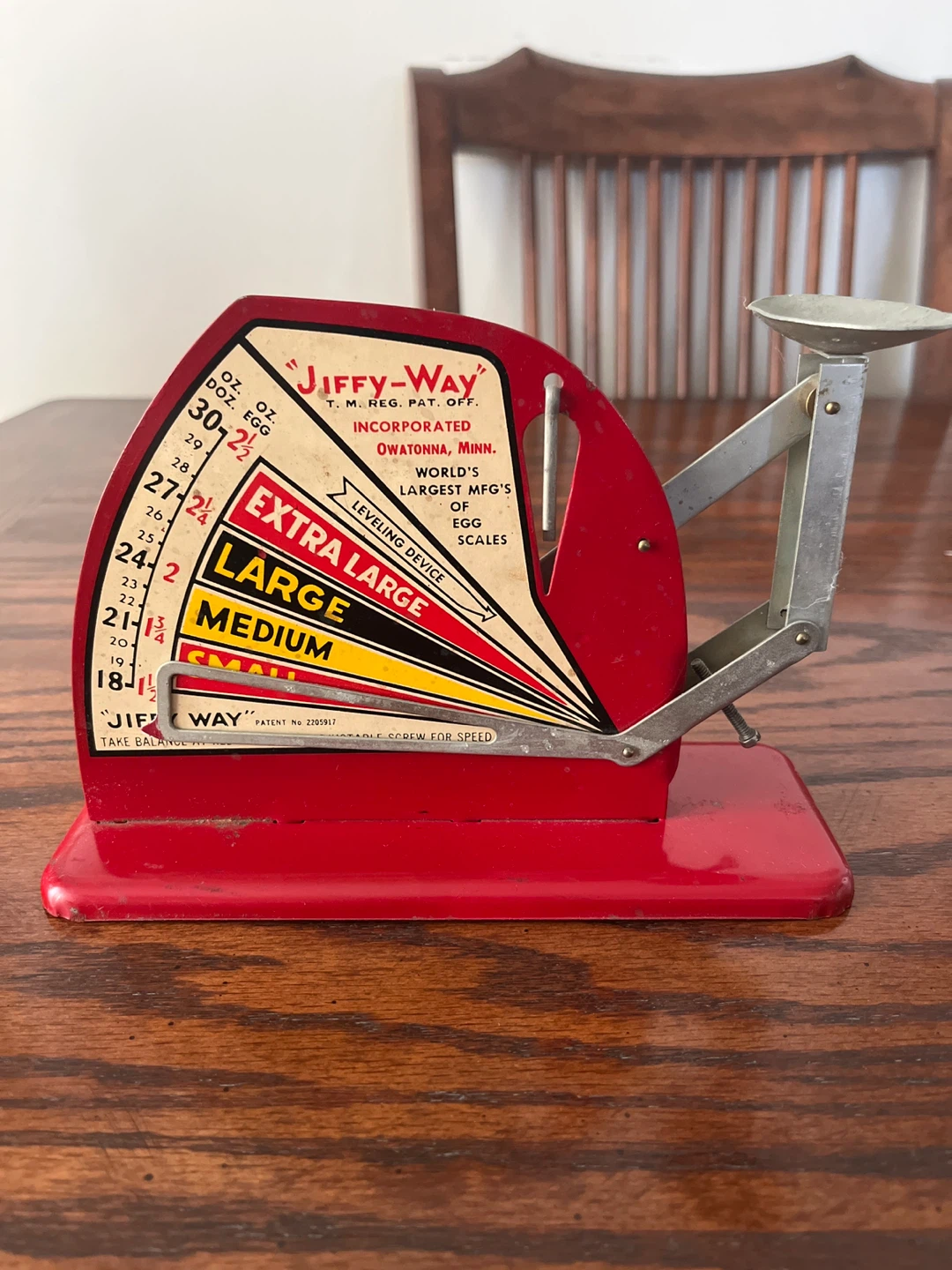 Vintage Jiffy-Way Red Egg Scale