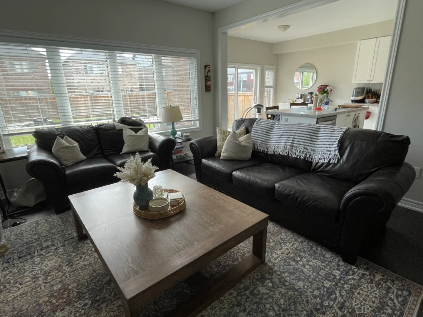 Brown Leather Sofa Set