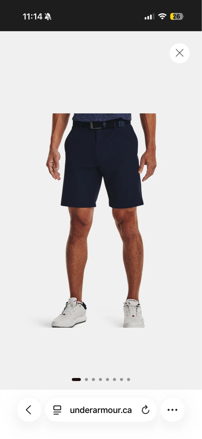 Like new- Under Armour Navy Golf Shorts Size 32 - photo 3