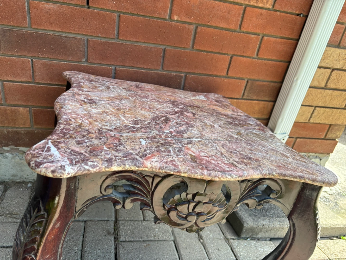 FREE Vintage Marble Top Accent Table - photo 3