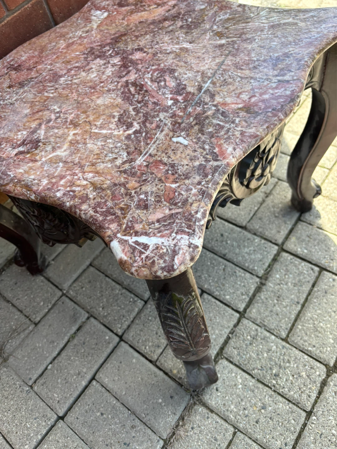 FREE Vintage Marble Top Accent Table - photo 5