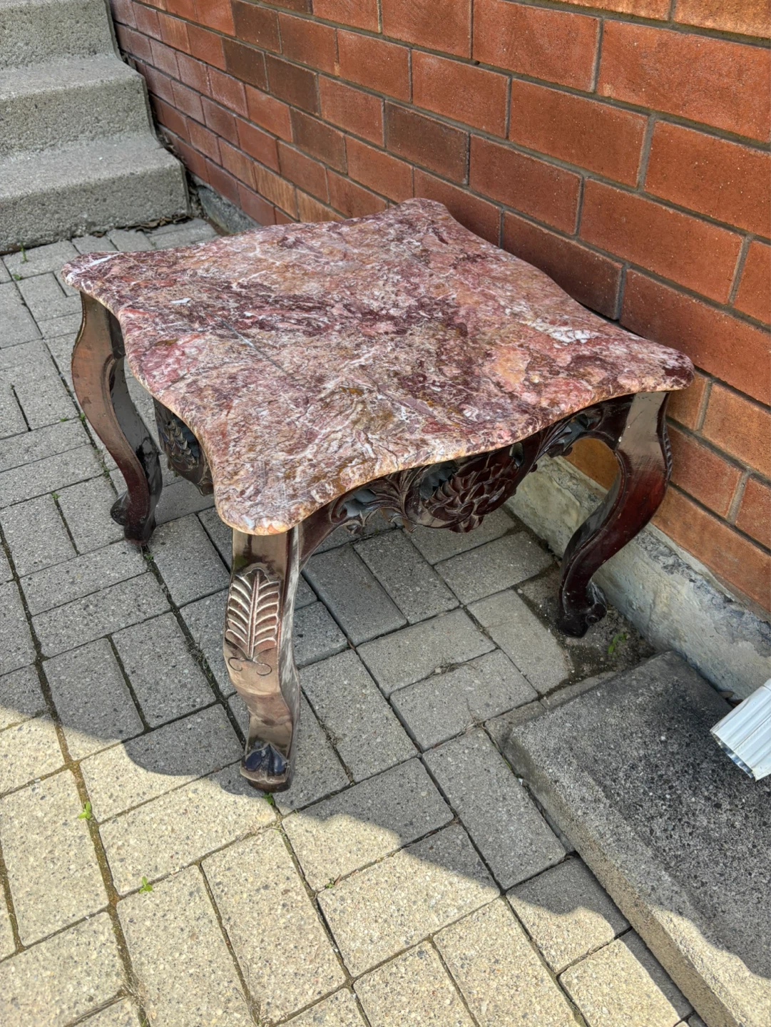 FREE Vintage Marble Top Accent Table - photo 4