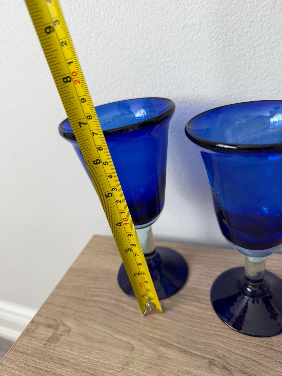Vintage Blue Glass Goblets - Set of 2 - photo 3