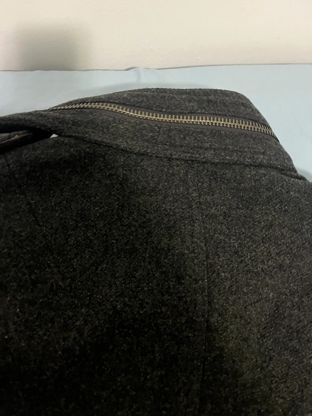 Dark Grey Double-Breasted Wool Blend Coat - photo 2