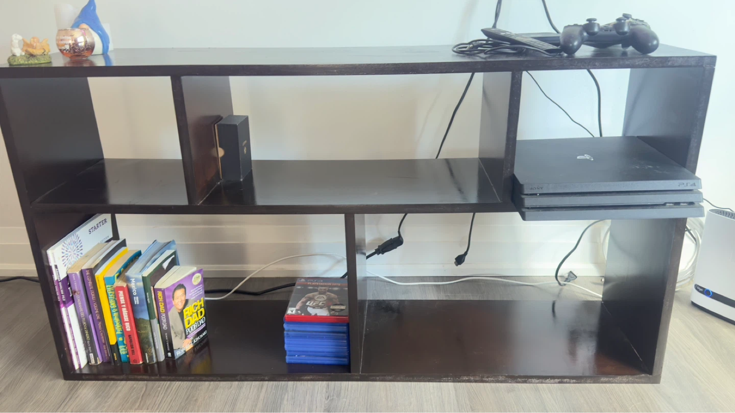 Dark Wood Entertainment Unit / Bookshelf - photo 2