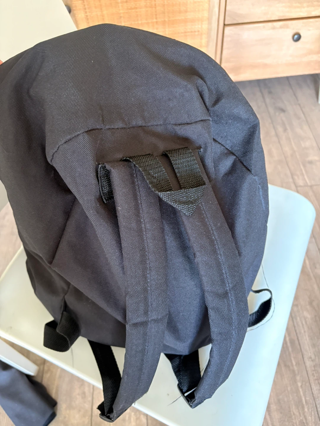 Black Backpack with Faux Leather Accents - photo 4