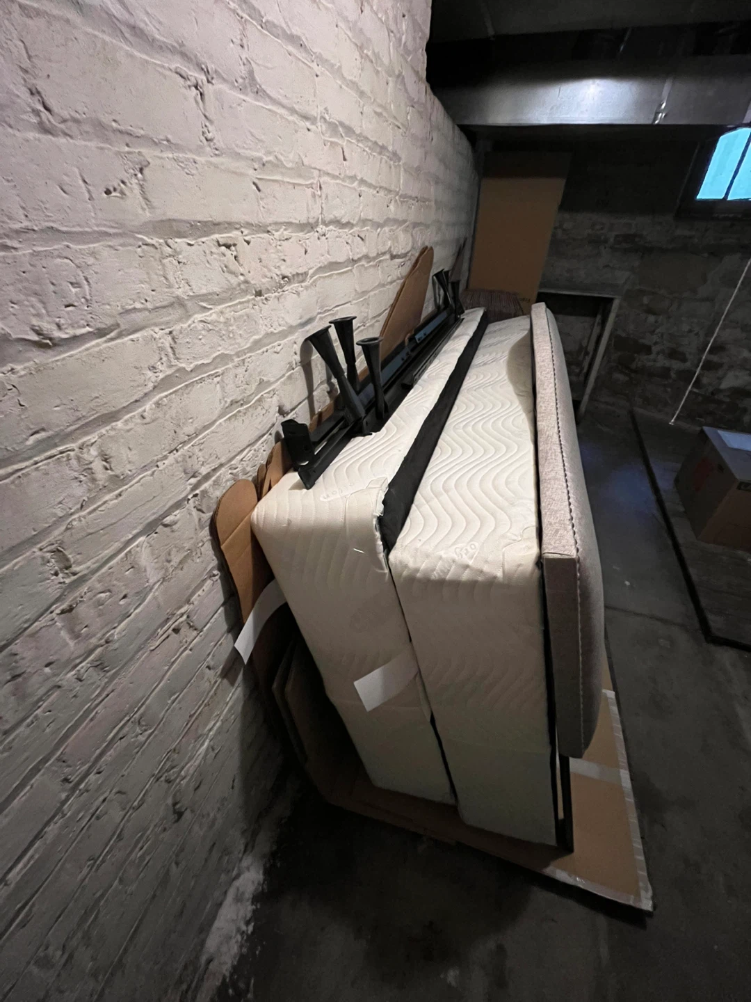 I.S.P. Upholstered Headboard with Metal Frame and beds - photo 4